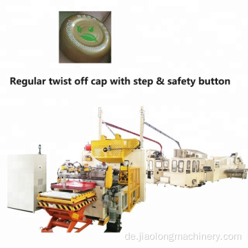 Regular Twist Off Aluminium-Schraubverschlüsse mit Step &amp; Safety Button Making Production Line